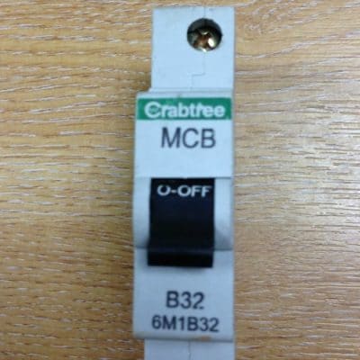 Crabtree Starbreaker MCB 6 Amp single pole circuit breaker